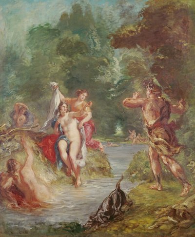 Las cuatro estaciones, verano: Diana y Acteón, 1862 de Ferdinand Victor Eugene Delacroix
