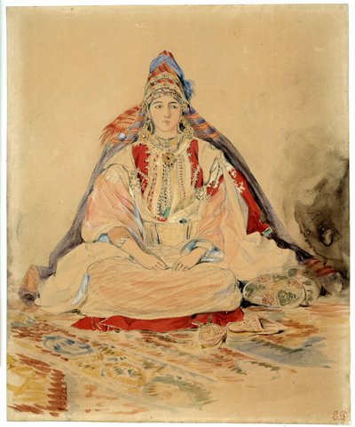 El matrimonio judío de Tánger. Acuarela de Eugene Delacroix de Ferdinand Victor Eugene Delacroix
