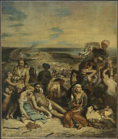 La masacre de Quíos, 1824 de Ferdinand Victor Eugene Delacroix