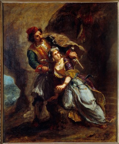 El compromiso de Abydos de Ferdinand Victor Eugene Delacroix