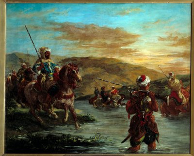 El paso de un gue en Marruecos de Ferdinand Victor Eugene Delacroix