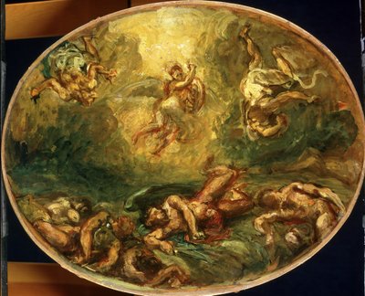 Triunfo de San Miguel de Ferdinand Victor Eugene Delacroix
