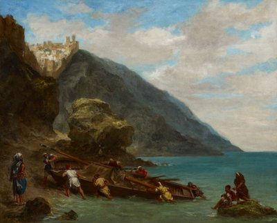 Vista de Tánger desde la costa de Ferdinand Victor Eugene Delacroix