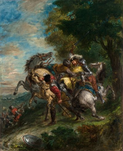 Weislingen capturado por los hombres de Gotz de Ferdinand Victor Eugene Delacroix