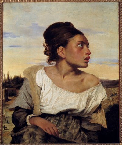 Joven huérfano en el cementerio de Ferdinand Victor Eugene Delacroix