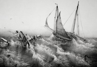 Después de la tormenta, por Ferdinand Perrot (1808-1841), litografía de Ferdinand Victor Perrot