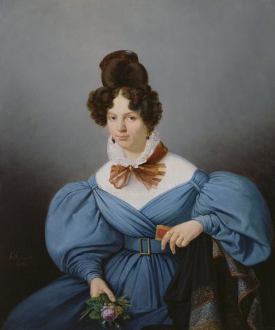 Retrato de una dama, c.1830 de Ferdinand Wachsmuth