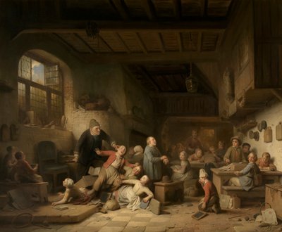 Escuela del pueblo de Ferdinand de Braekeleer