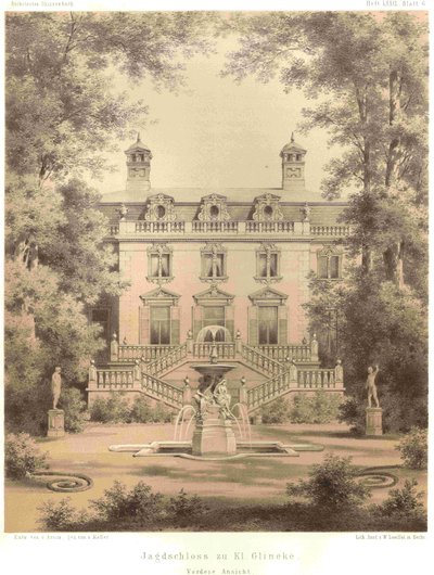 Berlín Jagdschloss Glienicke vista frontal de Ferdinand von Arnim