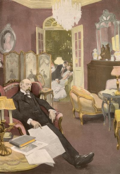 Ah, fue un sueño tan hermoso: un árbol de Navidad, y colgaban todos los amantes de mi esposa. de Ferdinand von Reznicek