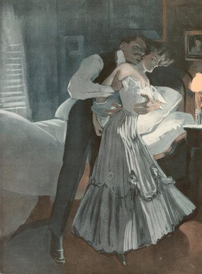 Déjame cubrir la jaula rápidamente, Hansi está mirando. de Ferdinand von Reznicek