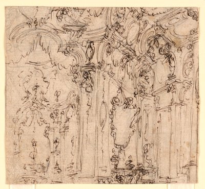 Diseño de Escenario: Salón en un Palacio de Ferdinando Galli Bibiena