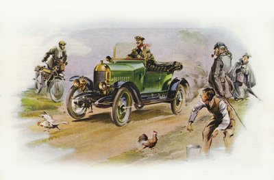 Morris Oxford 10hp (litografía en color) de Ferdinando Tacconi
