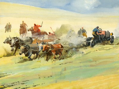 Carrera de diez mil millas (gouache sobre papel) de Ferdinando Tacconi