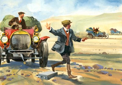 Carrera de diez mil millas (gouache sobre papel) de Ferdinando Tacconi