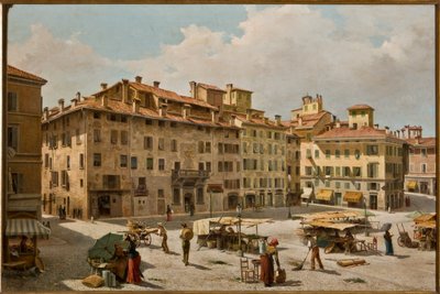 Piazza Grande de Módena (óleo sobre lienzo) de Fermo Forti