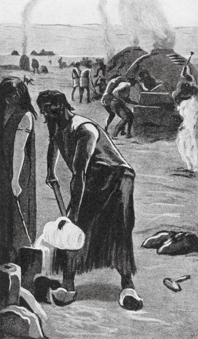 La Edad del Bronce y del Hierro (litografía) de Fernand (after) Cormon
