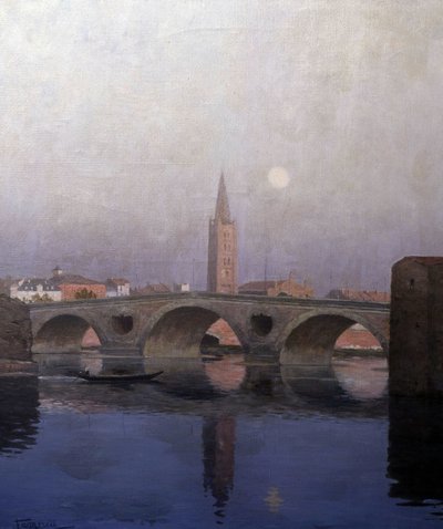 Le Pont Neuf en Toulouse, principios del siglo XX (pintura) de Fernand Antonin Mercié