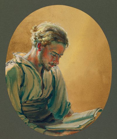 Un joven leyendo en Gustrow de Fernand Barbier