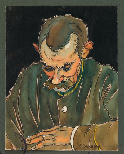 Phongeron lee la carta de su mujer, Gustrow de Fernand Barbier
