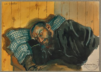 Retrato de Lavissiere durmiendo la siesta, Gustrow de Fernand Barbier