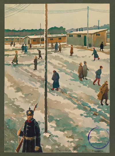Vista del campo de prisioneros de Gustrow de Fernand Barbier
