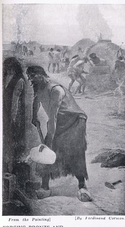 Forjando bronce y hierro, ilustración de 