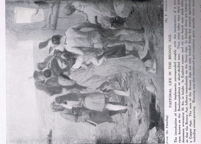 Vida pastoral en la Edad de Bronce, ilustración de 