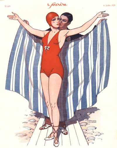 Portada de "Le Sourire", julio de 1929 (litografía en color) de Fernand Couderc