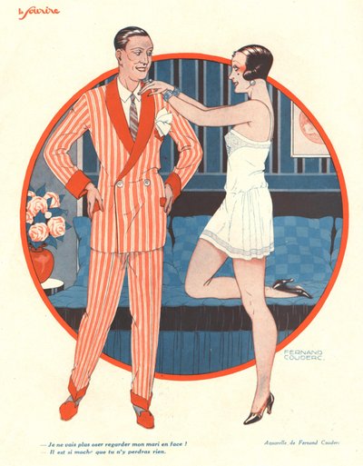 Ilustración de "Le Sourire" (litografía en color) de Fernand Couderc