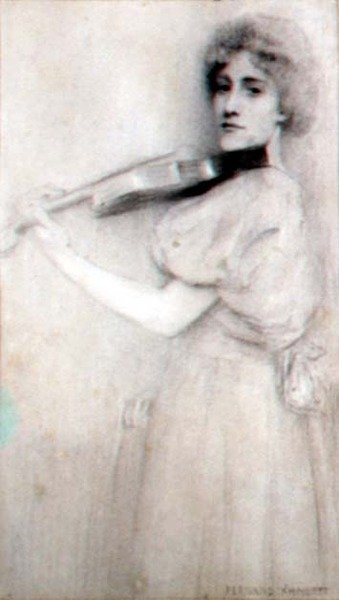 Un violinista de Fernand Khnopff