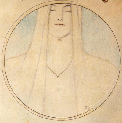 Cabeza de una mujer de Fernand Khnopff