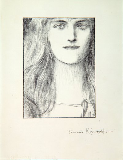 Cabeza de una mujer, 1897 de Fernand Khnopff