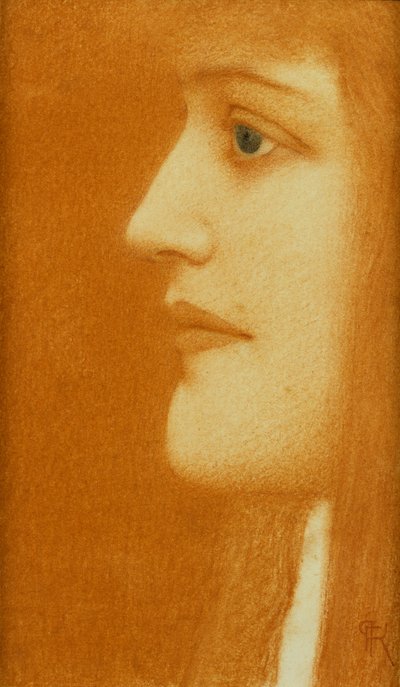 Estudio de una Mujer de Perfil, 1910 de Fernand Khnopff