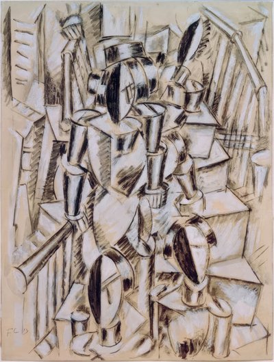 Figuras en una escalera de Fernand Leger