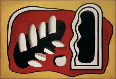 Composición fondo amarillo de Fernand Leger