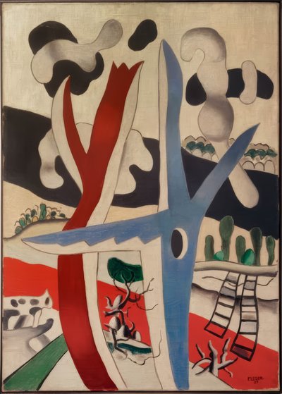 Paisaje con árbol azul de Fernand Leger