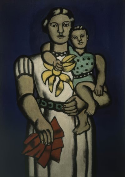 MUJER CON SU HIJO EN BRAZOS de Fernand Leger