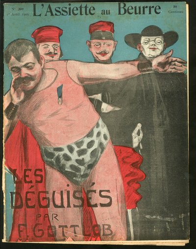 Portada de “” "L’Assiette au Beurre”””, número 209, Satírica en color de Fernand Louis Gottlob