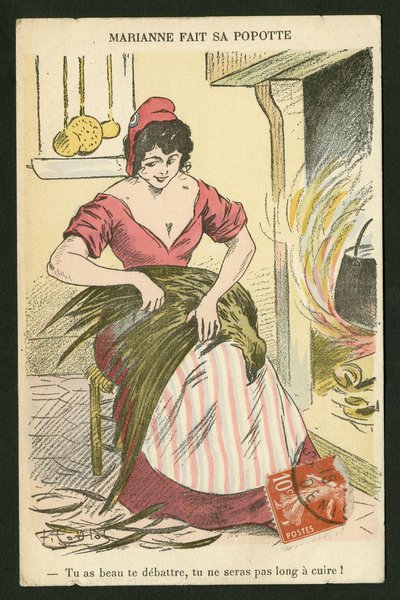 Postal, Satírica en Colores de Fernand Louis Gottlob
