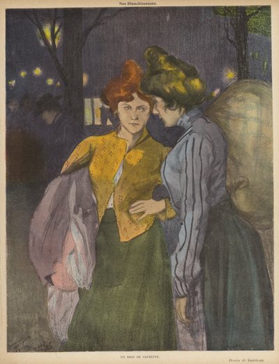 Dos lavanderas charlando de Fernand Louis Gottlob