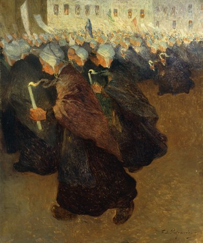 Procesión nocturna en Bretaña de Fernand Loyen du Puigaudeau