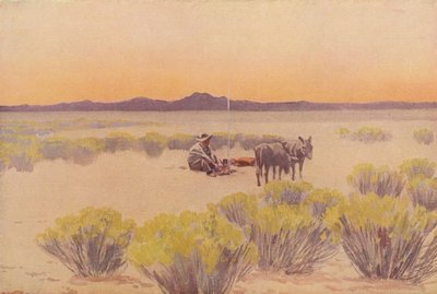 Arizona afterglow (litografía en color) de Fernand Lungren