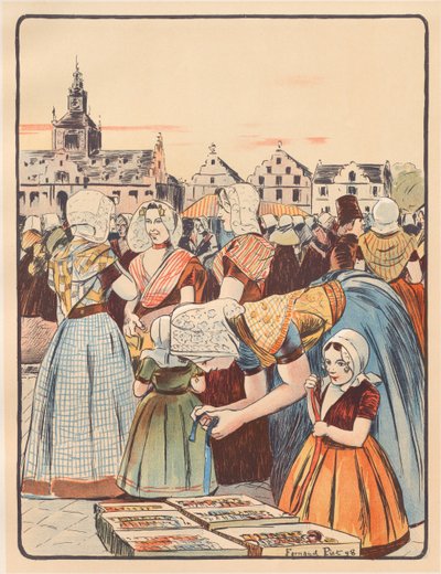 Un mercado en Zelanda de Fernand Piet