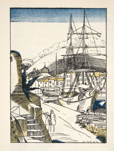 St Tropez, de Gazette de Bon Ton, pub. 1920 de Fernand Siméon