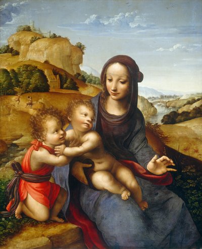 Madonna y Niño con el Infante San Juan de Fernando Yáñez de la Almedina