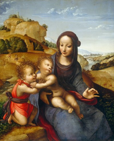 Madonna y el niño con el infante San Juan de Fernando Yáñez de la Almedina