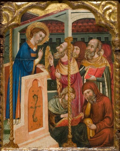 Disputa de San Esteban con los judíos, ca 1350 de Ferrer and Arnau Bassa,