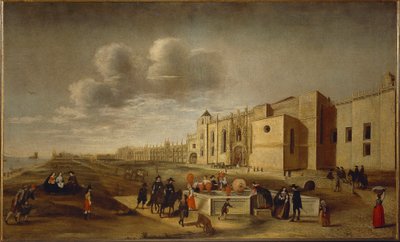 Vista panorámica del Monasterio de los Jerónimos y la Plaza de Belém, Lisboa de Filipe Lobo