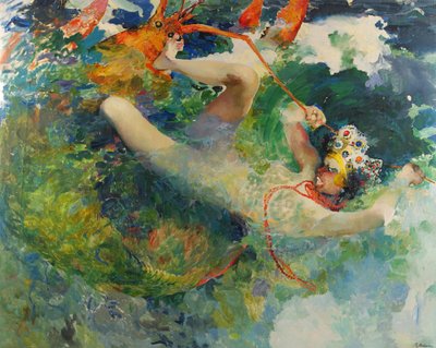 Princesa Vasilisa y la langosta gigante después del cuento de hadas El pájaro de fuego y la princesa Vasilisa de Filipp Andreevic Maljavin